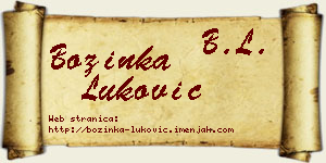 Božinka Luković vizit kartica